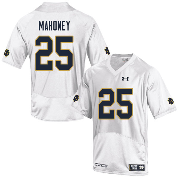 Men #25 John Mahoney Notre Dame Fighting Irish College Football Jerseys Sale-White